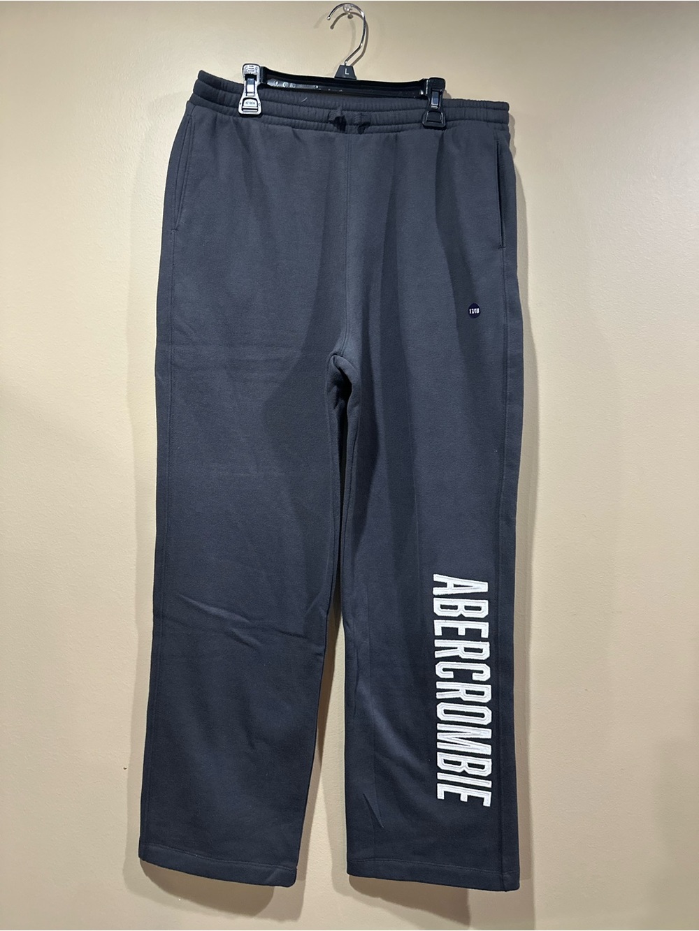 Abercrombie & Fitch Charcoal Joggers with White Side Logo